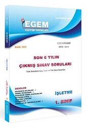 1. Sınıf 1. Yarıyıl İşletme Son 6 Yılın Çıkmış Sınav Soruları Kod: 501 - 1