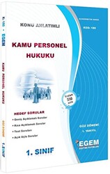 1. Sınıf 1. Yarıyıl Kamu Personel Hukuku Konu Anlatımlı Soru Bankası - Kod 180 - 1