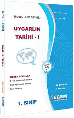 1. Sınıf 1. Yarıyıl Uygarlık Tarihi 1 Konu Anlatımlı Soru Bankası - Kod 170 - 1