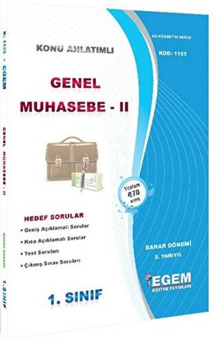 1. Sınıf 2. Yarıyıl Konu Anlatımlı Genel Muhasebe 2 - Kod 1155 - 1