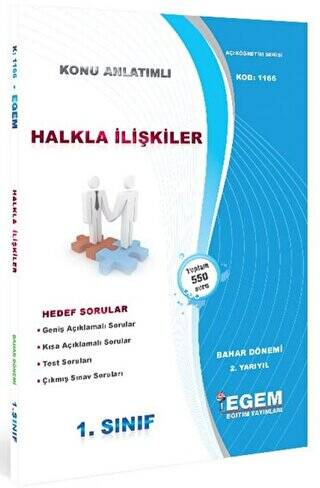 1. Sınıf 2. Yarıyıl Konu Anlatımlı Halkla İlişkiler - Kod 1166 - 1