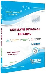 1. Sınıf 2. Yarıyıl Sermaye Piyasası Hukuku Konu Anlatımlı Hedef Sorular - Kod 1173 - 1