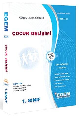 1. Sınıf Çocuk Gelişimi Konu Anlatımlı Soru Bankası Güz Dönemi 1. Yarıyıl 121 - 1