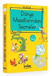 1. Sınıf Dünya Masallarından Seçmeler Düz Yazı 10 Kitaplık Set - 1