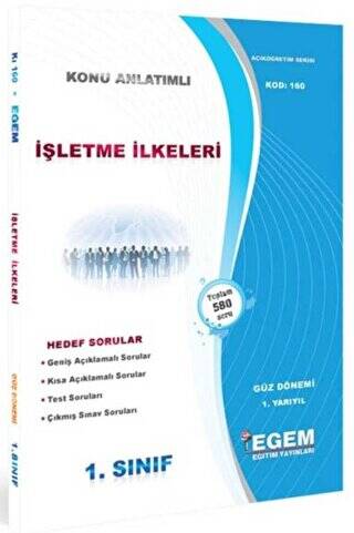 1. Sınıf İşletme İlkeleri Konu Anlatımlı Soru Bankası - Kod 160 - 1