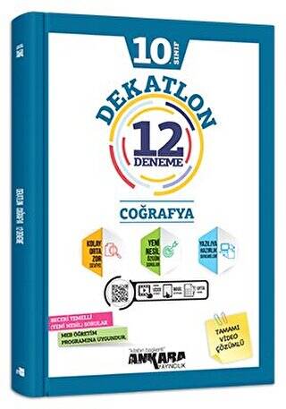 10. Sınıf Coğrafya Dekatlon 12 Deneme - 1