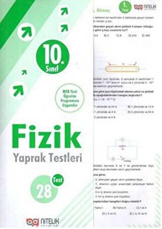 10. Sınıf Fizik Yaprak Testleri - 1