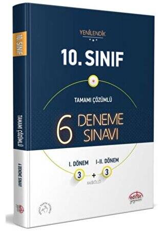 10. Sınıf Tamamı Çözümlü 6 Fasikül 3+3 Deneme Sınavı - 1