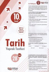 10. Sınıf Tarih Yaprak Test - 1