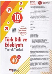 10. Sınıf Türk Dili ve Edebiyatı 40 Yaprak Test - 1