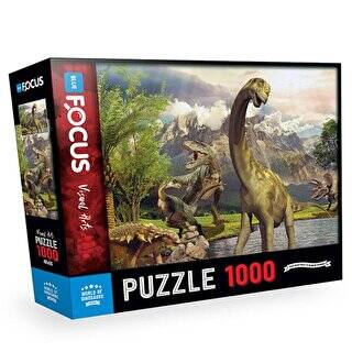 1000 Parça World Of Dinosaurs Dinozorların Dünyası Blue Focus Yayınları - 1