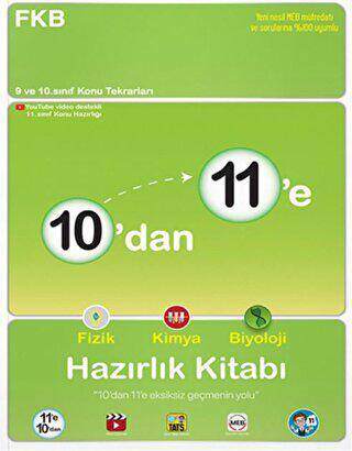 10`dan 11`e Fizik Kimya Biyoloji Hazırlık Kitabı - 1