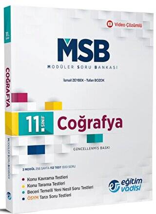 11. Sınıf Coğrafya Güncel MSB Modüler Soru Bankası - 1