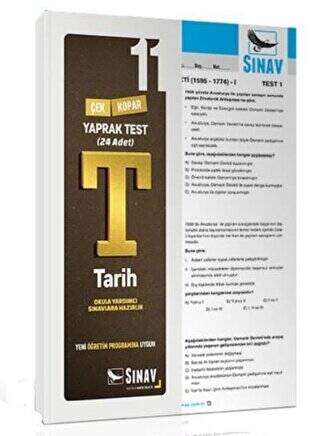 11. Sınıf Tarih Yaprak Test - 1