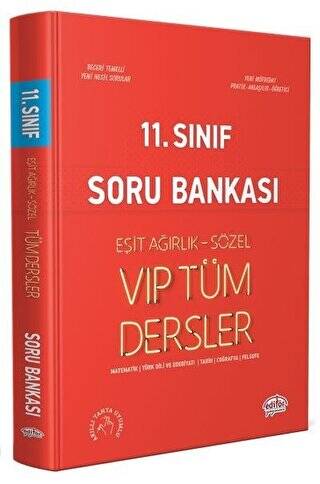 11. Sınıf Tüm Dersler Eşit Ağırlık - Sözel Soru Bankası Kırmızı Kitap - 1