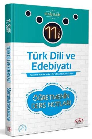 11. Sınıf Türk Dili ve Edebiyatı Öğretmenin Ders Notları - 1