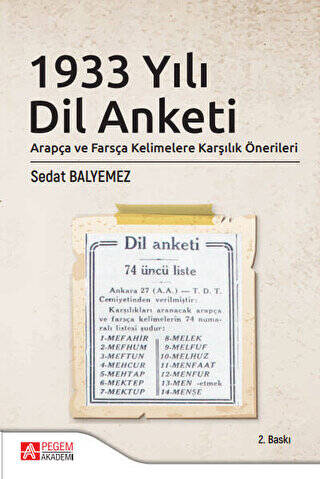 1933 Yılı Dil Anketi - 1