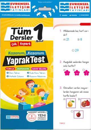 1.Sınıf Tüm Dersler Yaprak Test - 1