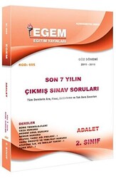 2. Sınıf 3. Yarıyıl Adalet Çıkmış Sınav Soruları Kod 605 - 1