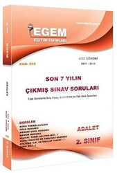 2. Sınıf 3. Yarıyıl Adalet Son 7 Yılın Çıkmış Sınav Soruları Kod 605 - 1