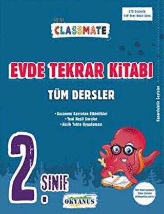 2. Sınıf Classmate Tüm Dersler Evde Tekrar Kitabı - 1