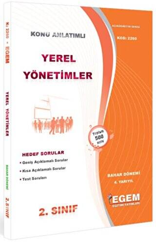 2. Sınıf Yerel Yönetimler Bahar Dönemi Konu Anlatımlı Soru Bankası 4. Yarıyıl 2260 - 1