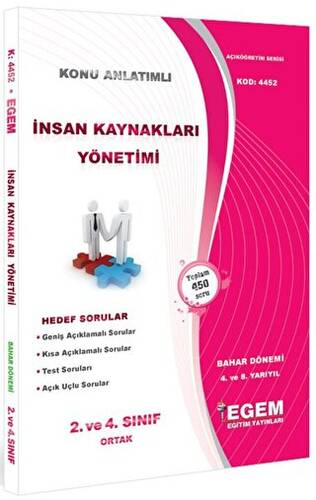 2. ve 4. Sınıf 4. ve 8. Yarıyıl Konu Anlatımlı İnsan Kaynakları Yönetimi - Kod 4452 - 1