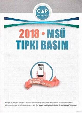 2018 MSÜ Tıpkı Basım - 1