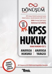 2019 Dönüşüm KPSS Hukuk - Kamu Hukuku Cilt 2 - Anayasa Hukuku - Anayasa Yargısı - 1