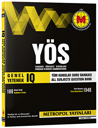 YÖS Genel Yetenek IQ 3 Soru Bankası - 1