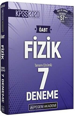 2020 KPSS ÖABT Fizik Tamamı Çözümlü 7 Deneme İadesiz - 1