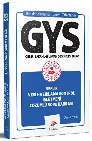 2021 GYS İçişleri Bakanlığı Şeflik, Veri Hazırlama Kontrol İşletmenliği Soru Bankası Çözümlü Görevde Yükselme - 1