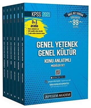 2021 KPSS Genel Yetenek Genel Kültür Video Destekli Konu Anlatımlı Modüler Set - 6 Kitap - 1