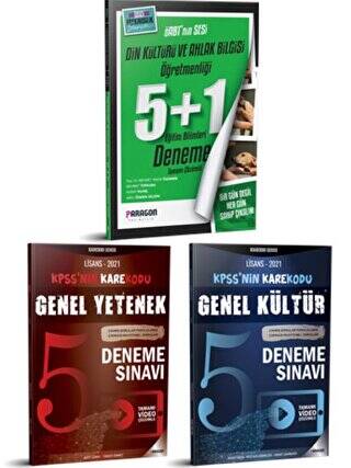 2021 ÖABT Din Kültürü ve Ahlak Bilgisi Öğretmenliği 5 Deneme KPSS Genel Kültür 5 Deneme Genel Yetenek 5 Deneme Eğitim Bilimleri 1 Deneme - 1