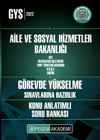 2022 Aile ve Sosyal Hizmetler Bakanlığı Görevde Yükselme Sınavlarına Hazırlık Konu Anlatımlı Soru Bankası - 1