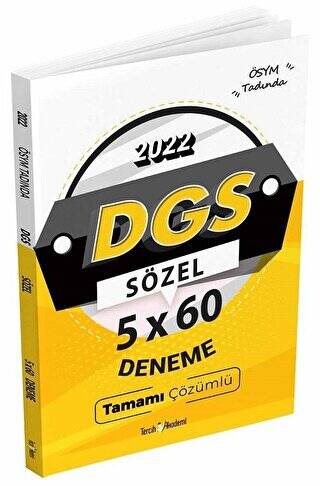 2022 DGS Sözel 5x60 Deneme Tamamı Çözümlü - 1