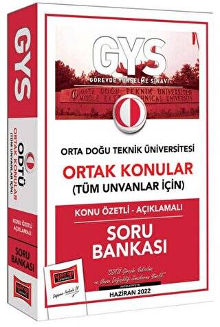 GYS Orta Doğu Teknik Üniversitesi Ortak Konular Tüm Unvanlar İçin Konu Özetli - Açıklamalı Soru Bankası - 1