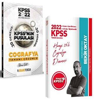 2022 Hangi KPSS Coğrafya Çözümlü 15 Deneme + Doğru Tercih Pusula Coğrafya 20 Deneme 2`li Set - 1