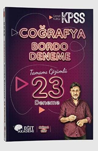 KPSS Coğrafya Tamamı Çözümlü 23 Bordo Deneme Sınavı - 1