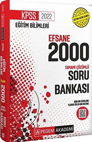 2022 KPSS Eğitim Bilimleri Efsane 2000 Tamamı Çözümlü Soru Bankası - 1