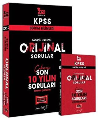 2022 KPSS Eğitim Bilimleri Fasikül Fasikül Orijinal Sorular Tamamı Çözümlü Son 10 Yılın Çıkmış Soruları - 1