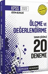 2022 KPSS Eğitim Bilimleri Ölçme ve Değerlendirme Tamamı Çözümlü 20 Deneme - 1