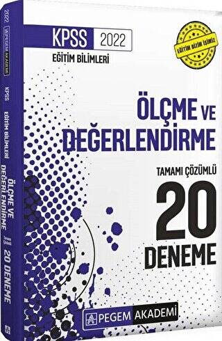 2022 KPSS Eğitim Bilimleri Ölçme ve Değerlendirme Tamamı Çözümlü 20 Deneme - 1