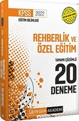 2022 KPSS Eğitim Bilimleri Rehberlik ve Özel Eğitim Tamamı Çözümlü 20 Deneme - 1