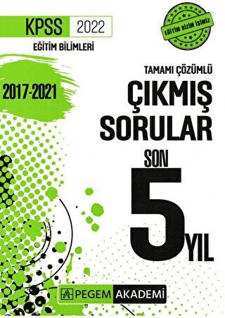 2022 KPSS Eğitim Bilimleri Tamamı Çözümlü Çıkmış Sorular Son 5 Yıl - 1