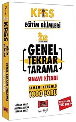 2022 KPSS Eğitim Bilimleri Tamamı Çözümlü Genel Tekrar Tarama Sınavı Kitabı - 1