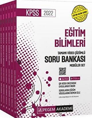 2022 KPSS Eğitim Bilimleri Tamamı Video Çözümlü Soru Bankası Modüler Set 6 Kitap Takım - 1