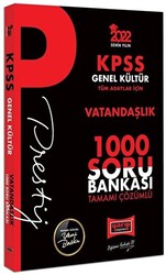 2022 KPSS Genel Kültür Vatandaşlık Prestij Seri Tamamı Çözümlü 1000 Soru Bankası - 1