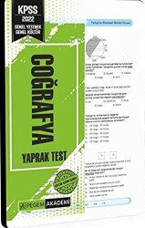 2022 KPSS Genel Yetenek Genel Kültür Coğrafya Yaprak Test - 1