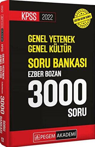 2022 KPSS Genel Yetenek Genel Kültür Soru Bankası Ezber Bozan 3000 Soru - 1